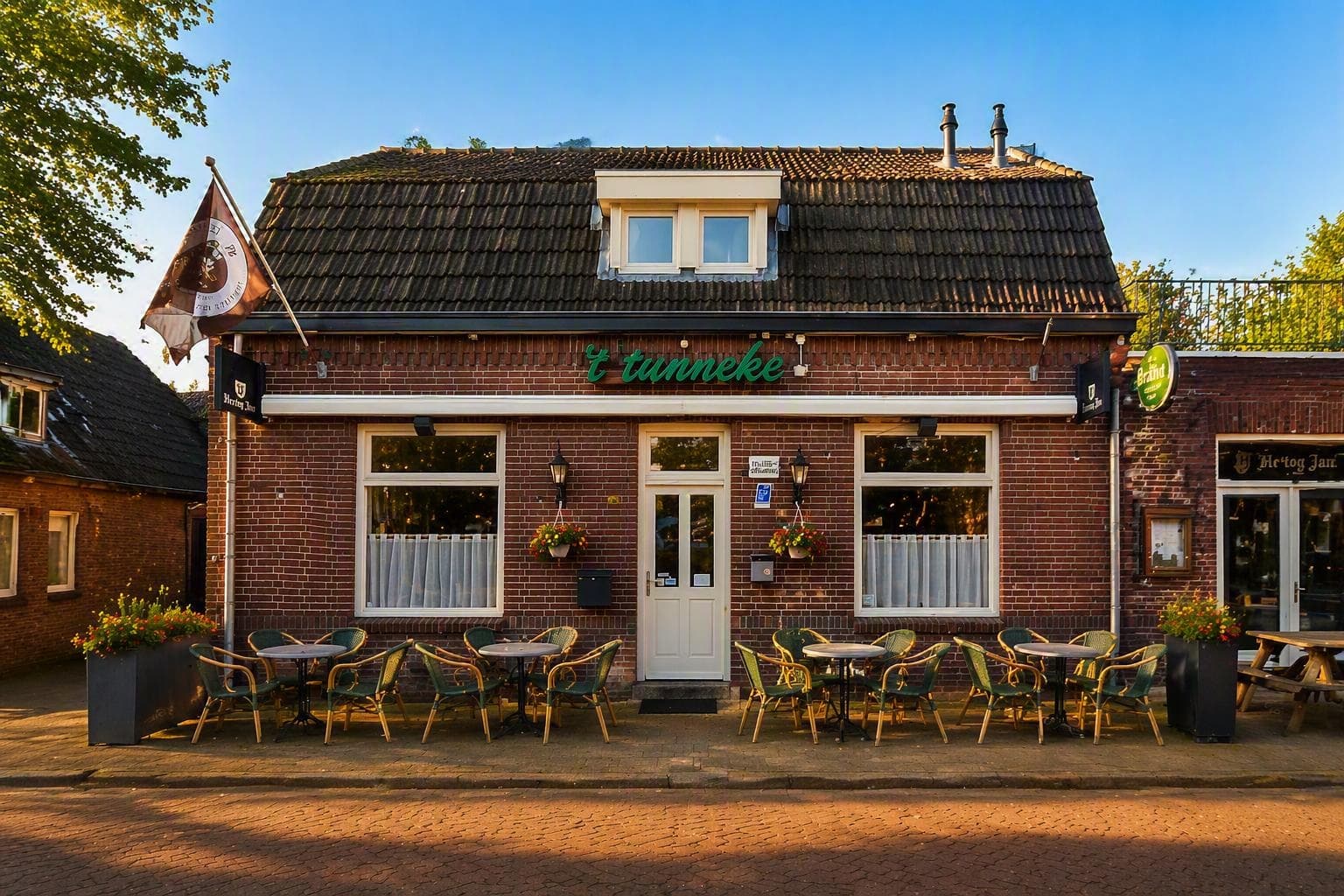 Sfeervolle horeca achtergrond